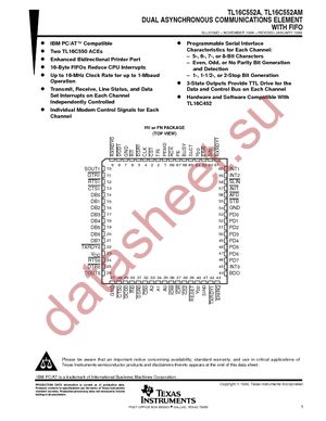 TL16C552AFNR datasheet  